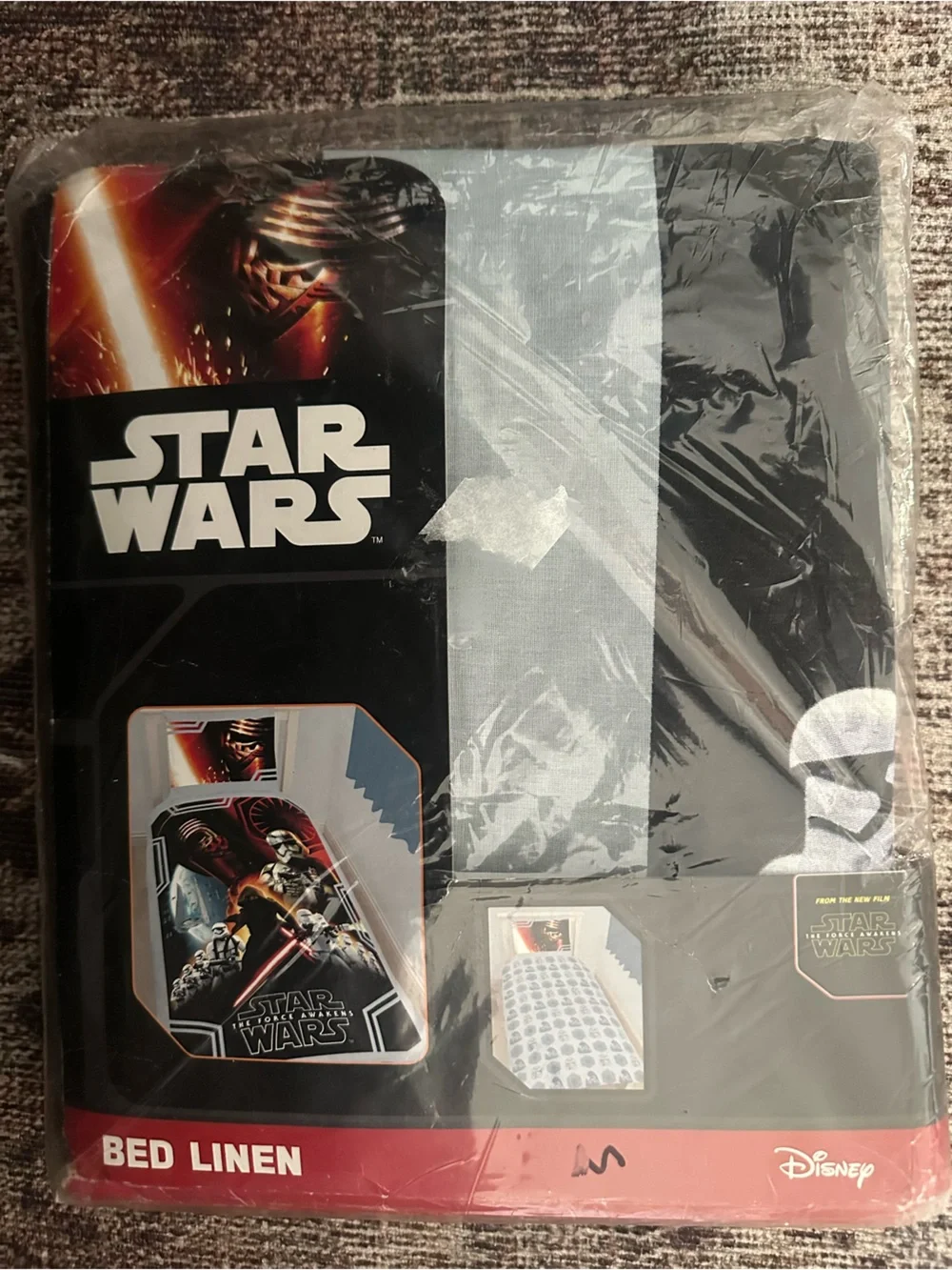 Rare Disney Star Wars Black & Red The Force Awakens Duvet Cover